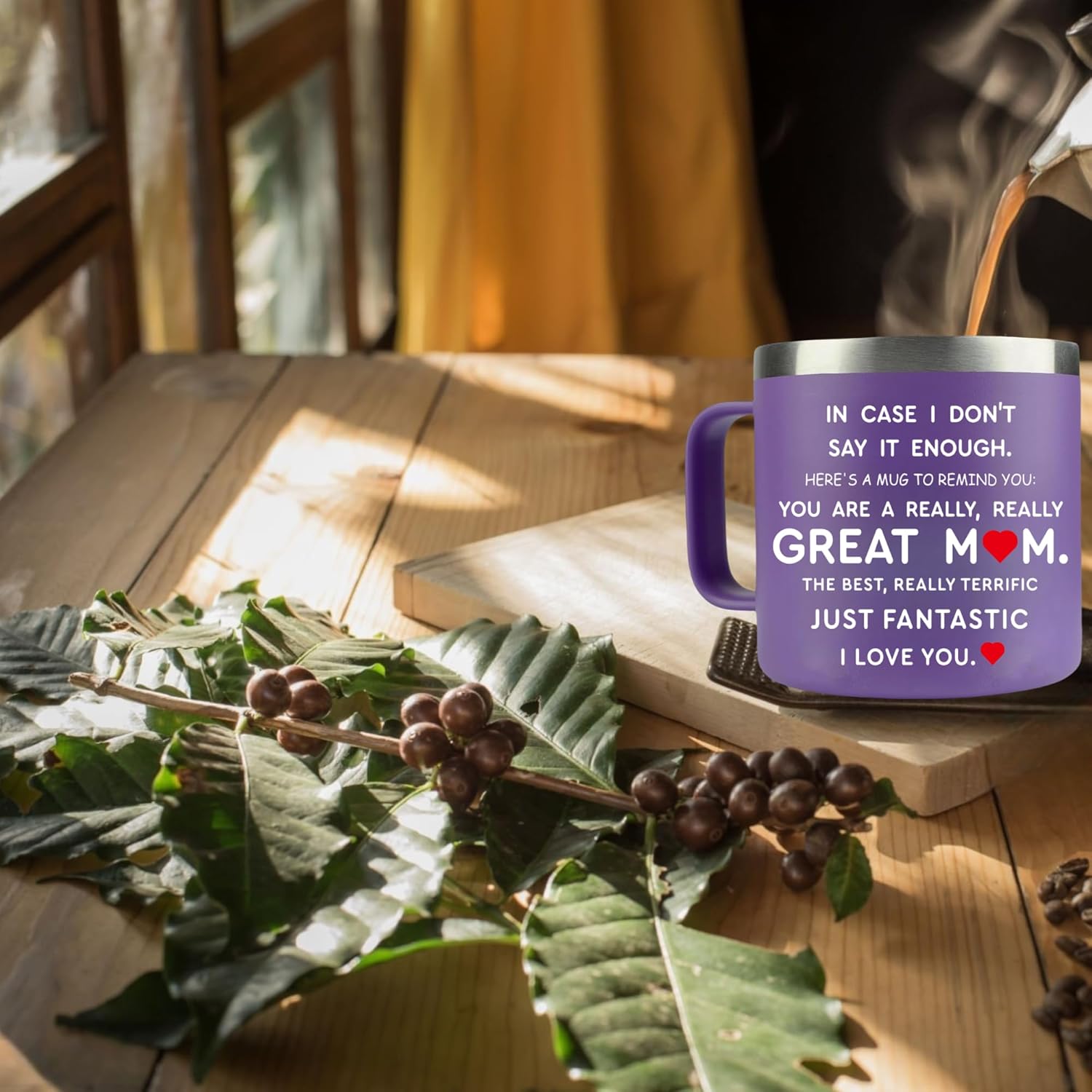 Mom Gifts from Daughter Son,You're A Really Great Mother Coffee Mug - Birthday Christmas Gifts Idea for Moms (14OZ Purple) - Image 5