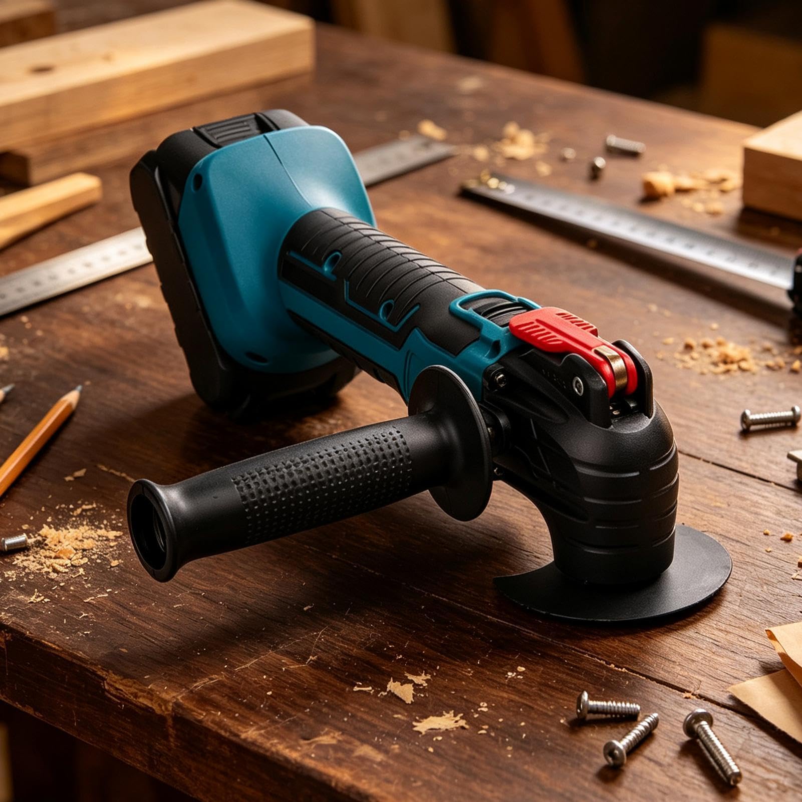 Smerigliatrice Angolare a Batteria Levigatrice Oscillante Senza Fili | Smerigliatrice Angolare Elettrica Per Uso Domestico Officina Garage Edilizia Falegnameria Lavorazione Metalli Esterno