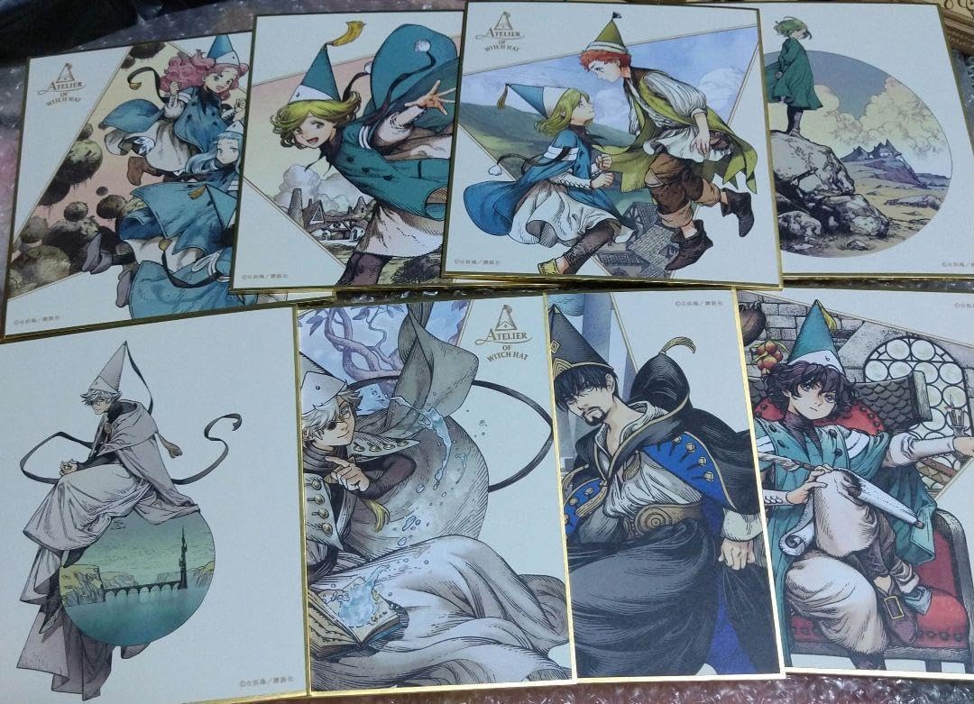 とんがり帽子のアトリエ、封筒付きポストカード、ミニ色紙 とんがり帽子のアトリエ、封筒付きポストカード、ミニ色紙