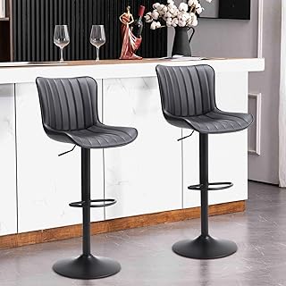 Warmiehomy Set of 2 Bar Stools Height Adjusta...,