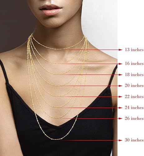 Miniatura 6 de Miabella Collar italiano de oro de 18 quilates sobre plata italiana de Singapur para mujer, fabricado en Italia