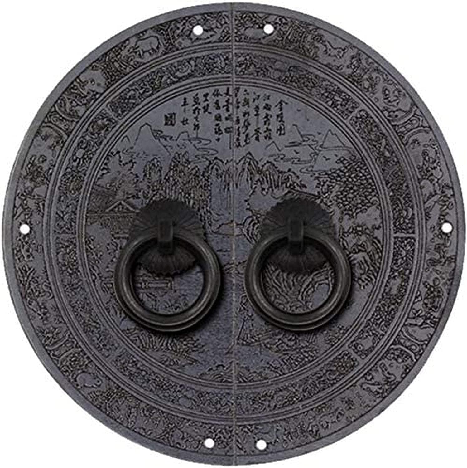 Classical Door Handle Chinese Cabinet Door Handle Antique Furniture Copper Handle Furniture Handles Door Lock Cabinet face Plate Knocker Closet Door Handle (E)