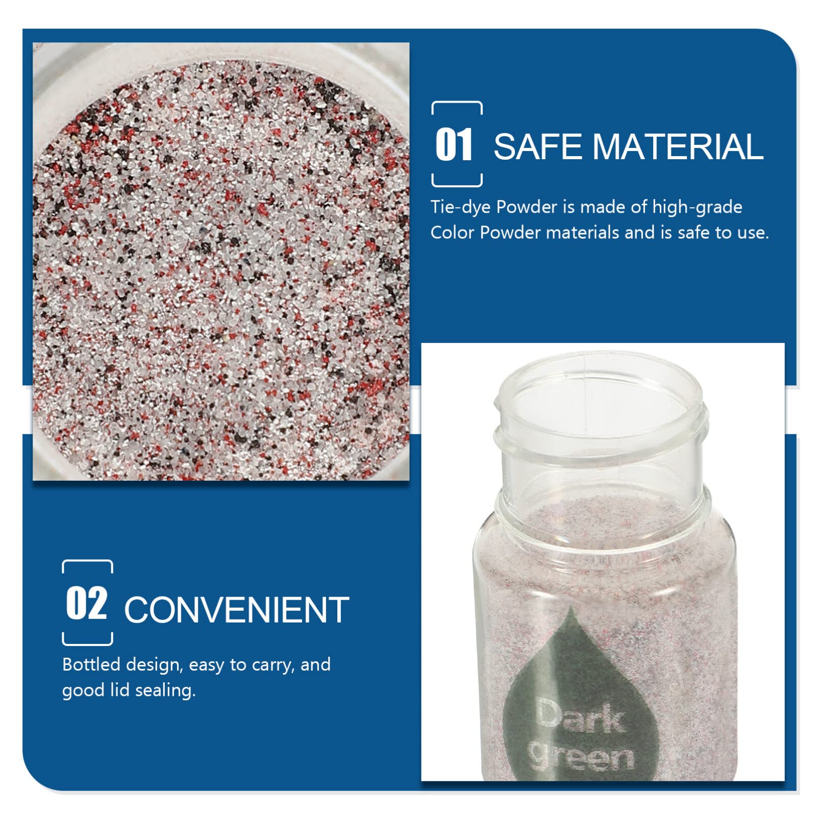 VICASKY Tie Dye Kit 2 Bottles of Tie-dye Green Pigments Fabric Dyeing DIY Powder Adults Tie-Dye Powder Green Tie