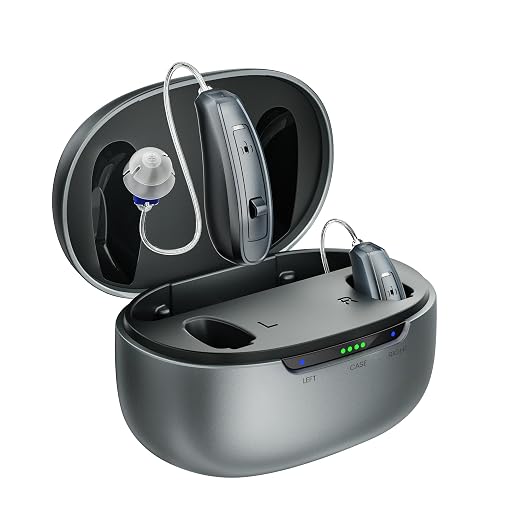 Ceretone Hearing Aids: Dual Microphone BTE with Rechargeable Case