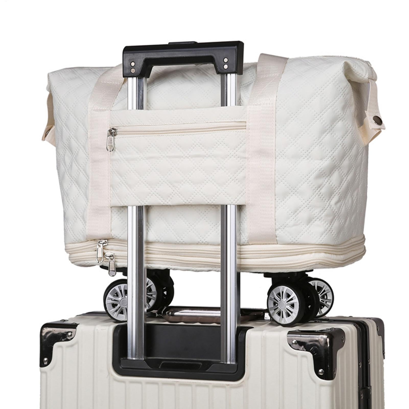 Genérico Bolsa de viaje plegable con ruedas, bolsa de viaje con ruedas | Bolsa de viaje con ruedas Bolsa de para llevar - Maleta extensible para equipaje de mano para viajes de padres