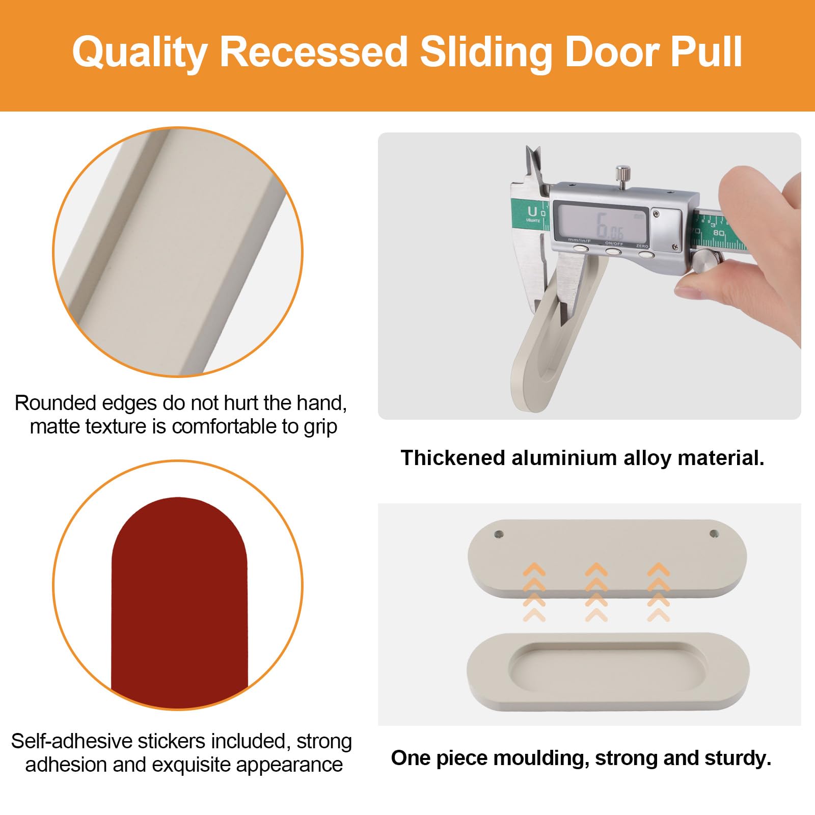 MOROBOR Self-Stick Oval Sliding Door Pulls - Image 4