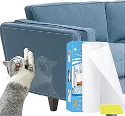 Goosheep Protetor de porta contra arranhões de porta para cães e cães, protetor de porta contra arranhões para animais de estimação, protetor de sofá de garras de gato, transparente (7,9 polegadas ×