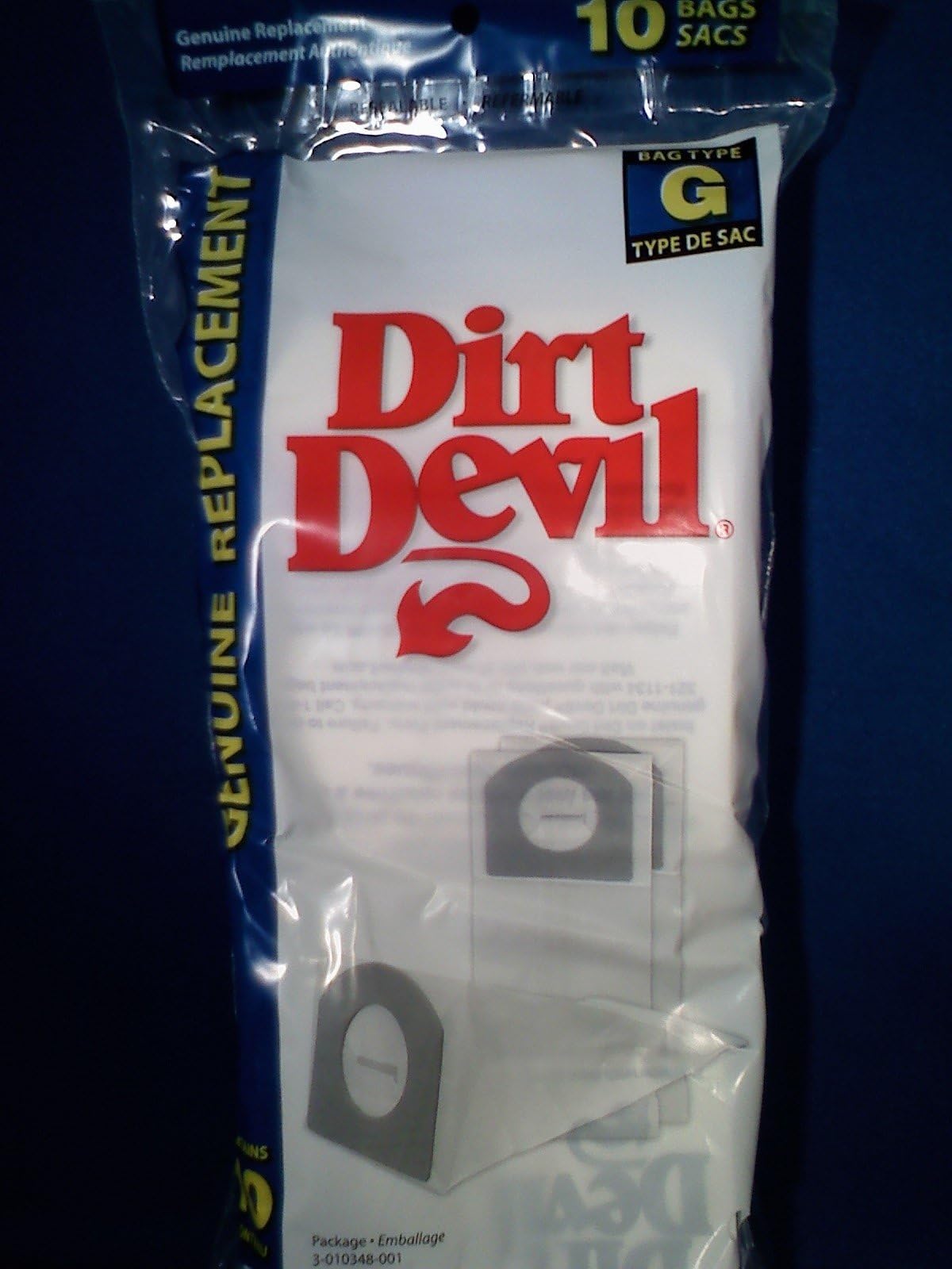 Dirt Devil Type G Vacuum Bags, 10Pack, 3010348001, White Vacuum Bags Handheld
