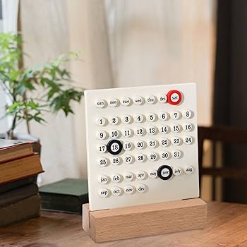 【vintage】金属製永久デスクカレンダー 語りかけてくるアール・デコのデスクカレンダー / Antique Art