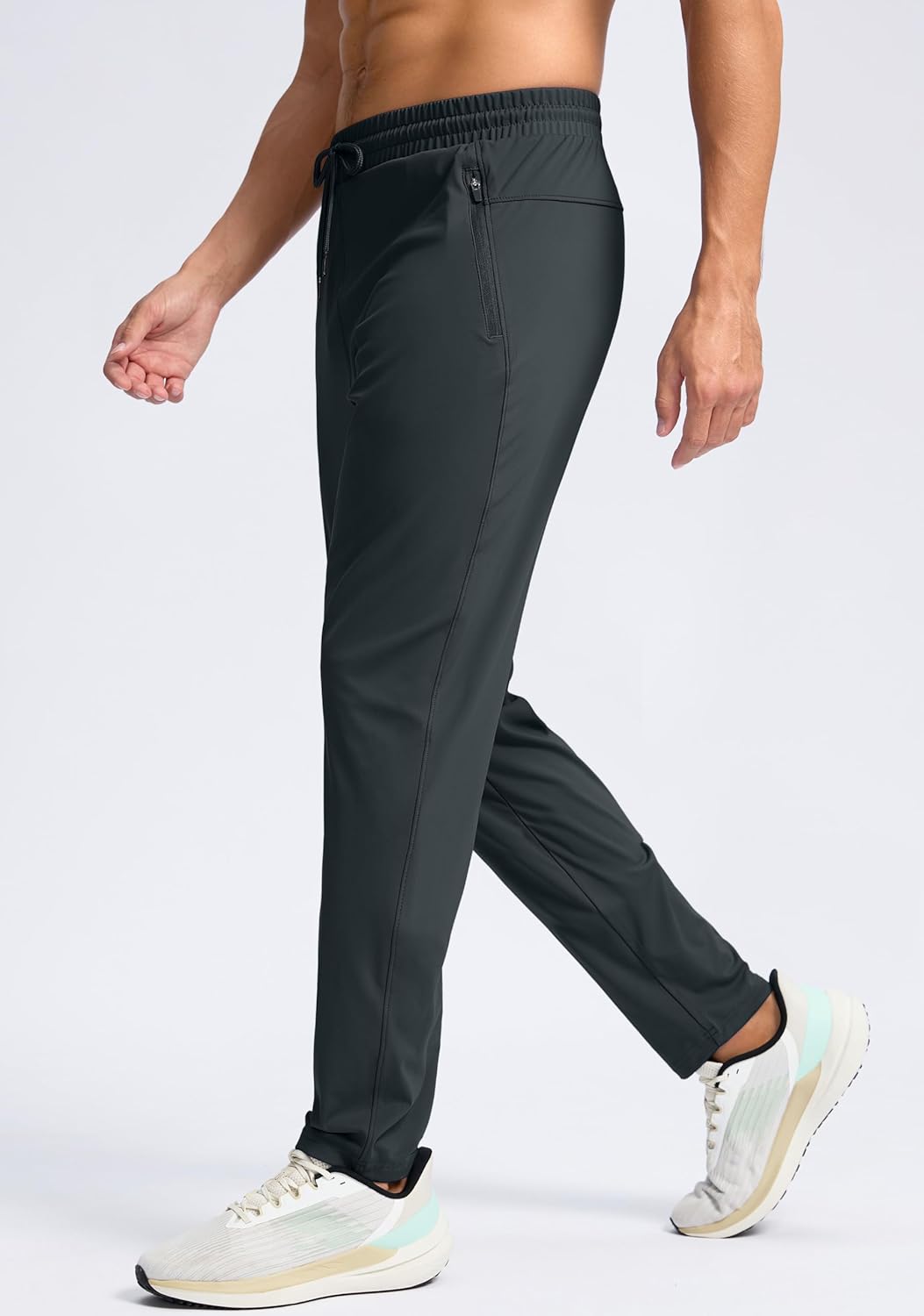 G Gradual Men's 30"/32"/34"/36" Inseam Tall Sweatpants with Zipper Pockets Stretch Long Joggers Athletic Workout Pants Men - Image 2