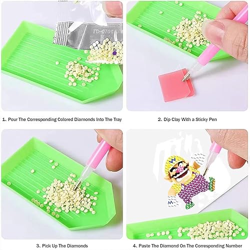 Miniatura 7 de Kits de calcomanías de arte de diamantes para niños, artes y manualidades para niños, 18 piezas de calcomanías de arte de diamantes para niños