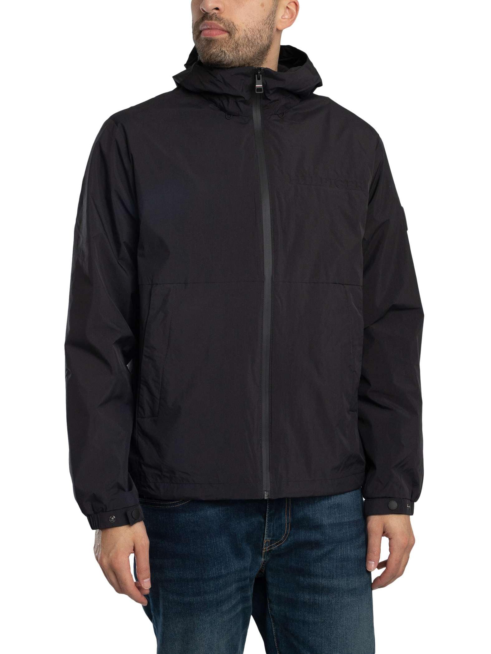 Tommy Hilfiger Męska kurtka z kapturem MW0MW38905 Inne kurtki, czarna, L, czarny (czarny), L