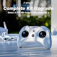 Vista 5 de BETAFPV Cetus X FPV - Kit con Betaflight FC LiteRadio 3 Transmisor C04 Cam Gafas VR03 con función de grabación DVR, kit avanzado RTF compatible