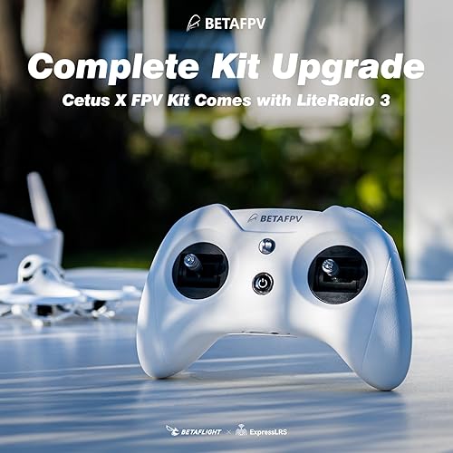 Miniatura 5 de BETAFPV Cetus X FPV - Kit con Betaflight FC LiteRadio 3 Transmisor C04 Cam Gafas VR03 con función de grabación DVR, kit avanzado RTF compatible