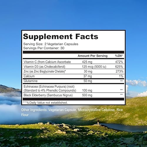 Miniatura 6 de Scimera - Paquete de zinc de apoyo inmunológico y saúco para aumentar la inmunidad (30 unidades, Scimune, 60 unidades de zincMD)