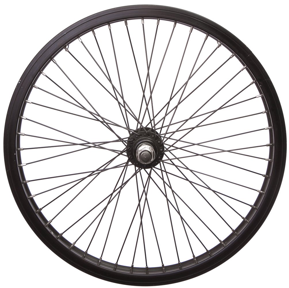 20" Bmx Front 14Mm Solid Axle 48 Spoke Black Shining Wheel