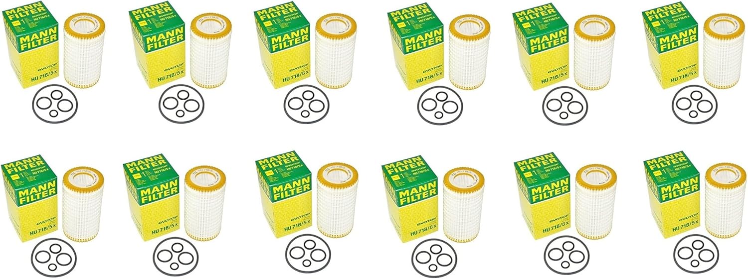 Mann Set of 12 Engine Oil Filters For Chrysler Dodge Freightliner Mercedes Benz