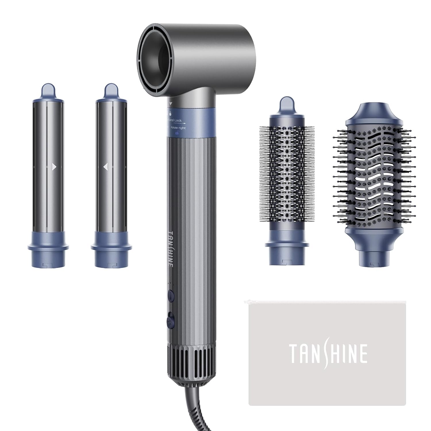 TANSHINE Blow Dryer Brush Hair Dryer Brush with 110 000 RPM High-Speed Negative Ionic Hair Dryer 5 in