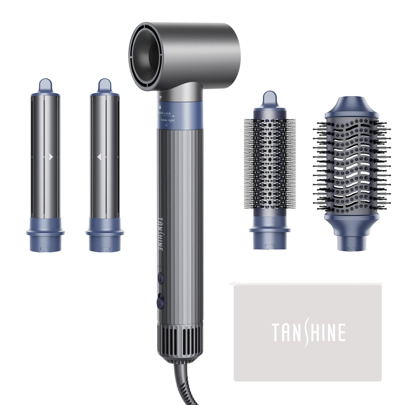 TANSHINE Blow Dryer Brush Hair Dryer Brush with 110 000 RPM High-Speed Negative Ionic Hair Dryer 5 in