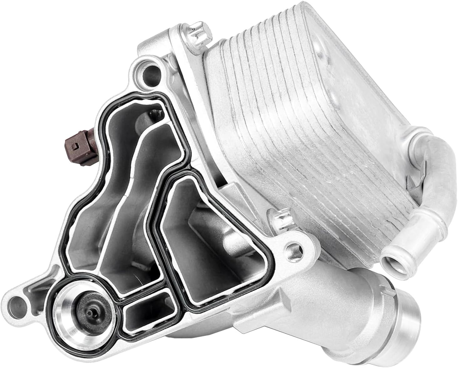 11428642289 LOREADA Engine Oil Filter Housing Assembly with Oil Cooler Compatile with 328i 2011-2015, 528i xDrive 2010-2011, X1 2013-2015, X3 2009-2015 2.0L 2.5L 3.0L W/Gasket Sensor
