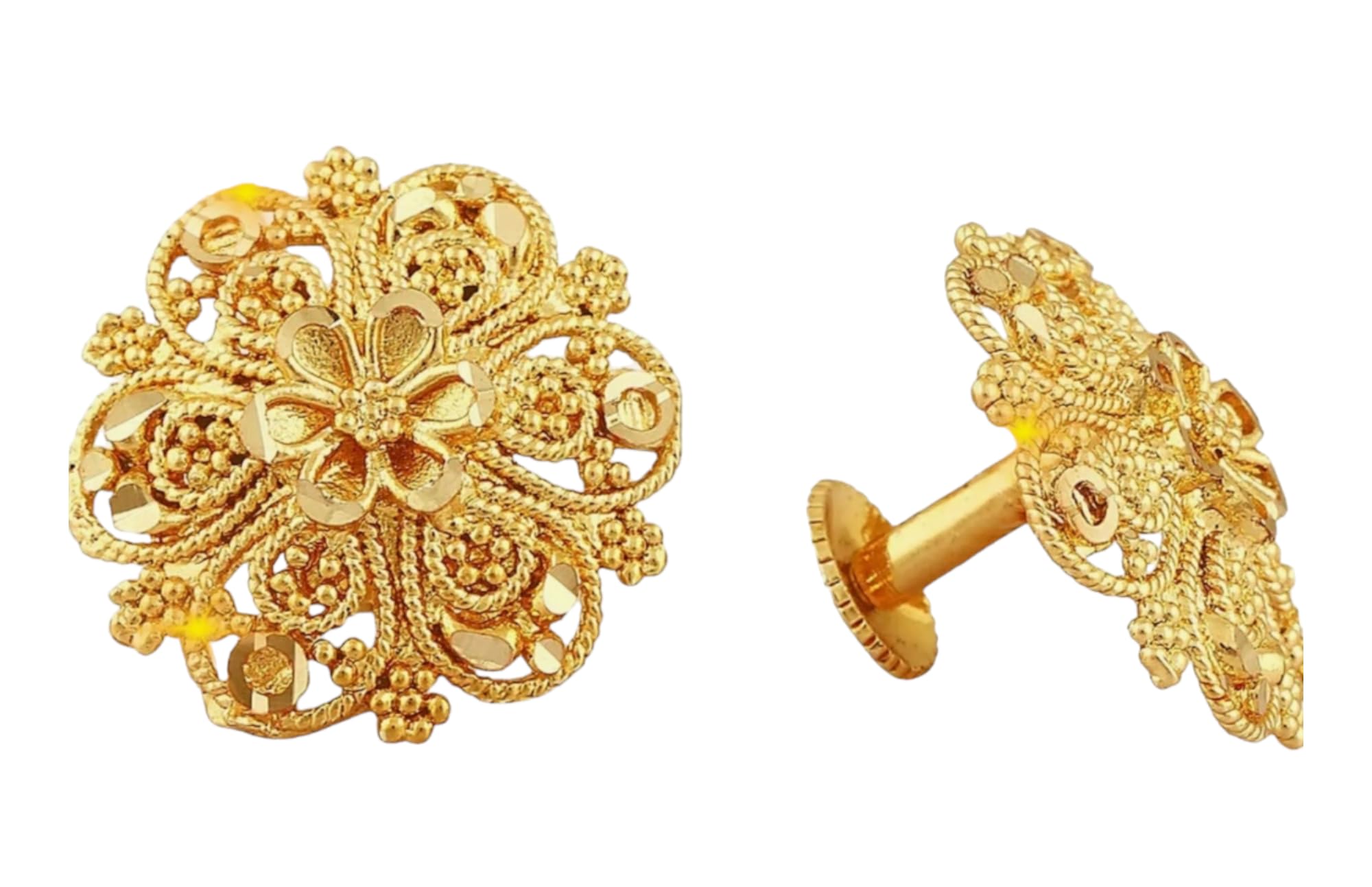 Womens Gold Plated South Screw Back Alloy Gold and Micron Plated Flower stud Earring. (B0CY9MH7F1) Amazon Price History, Amazon Price Tracker