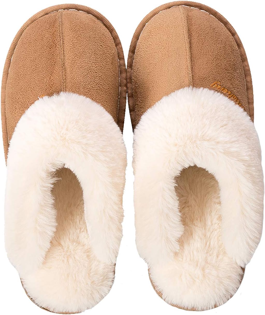 Womens Slippers Soft Plush Warm House Shoes Anti-Slip Fluffy Fur Indoor/Outdoor Slippers - Image 5