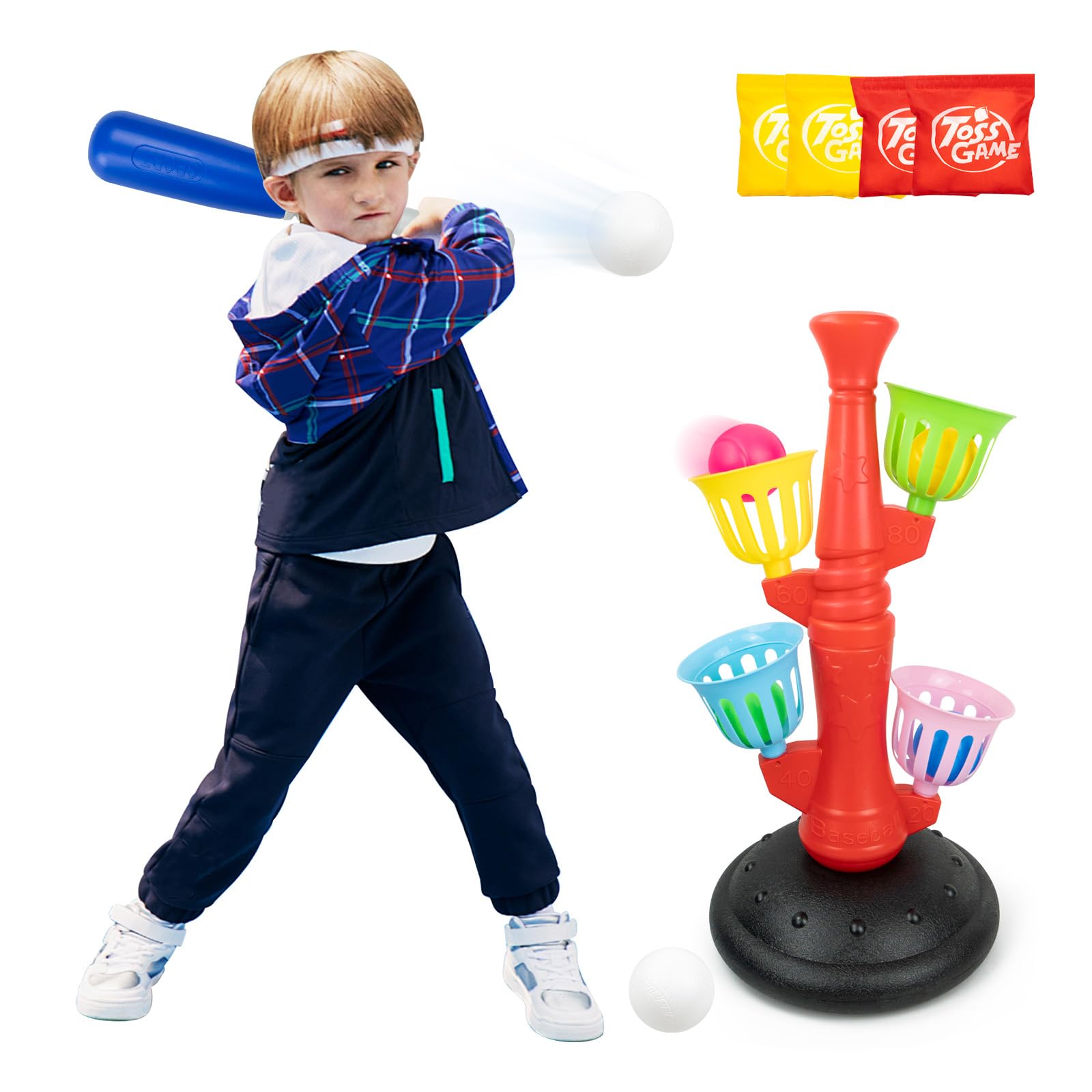 Abaodam Batte De Baseball Mousse Portable De Balles Souples pour Garçon