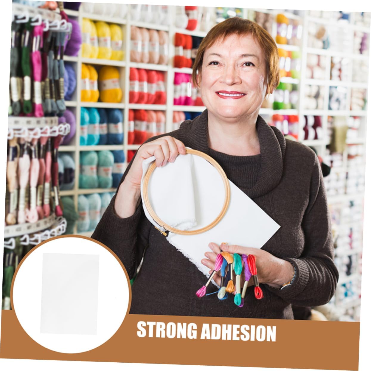 VILLCASE 4Pcs Water Soluble Stabilizer for Hand Embroidery Printable Adhesive Backing Fabric Strong Adhesion Stability for DIY Designs for Embroidery Hoops