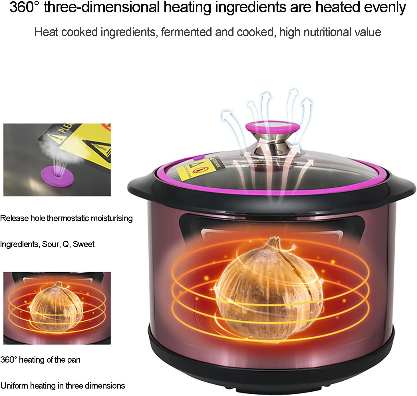 Fermenteur D'ail Automatique - 5 L - Contrôle Intelligent - Ail Noir - Machine 90 W