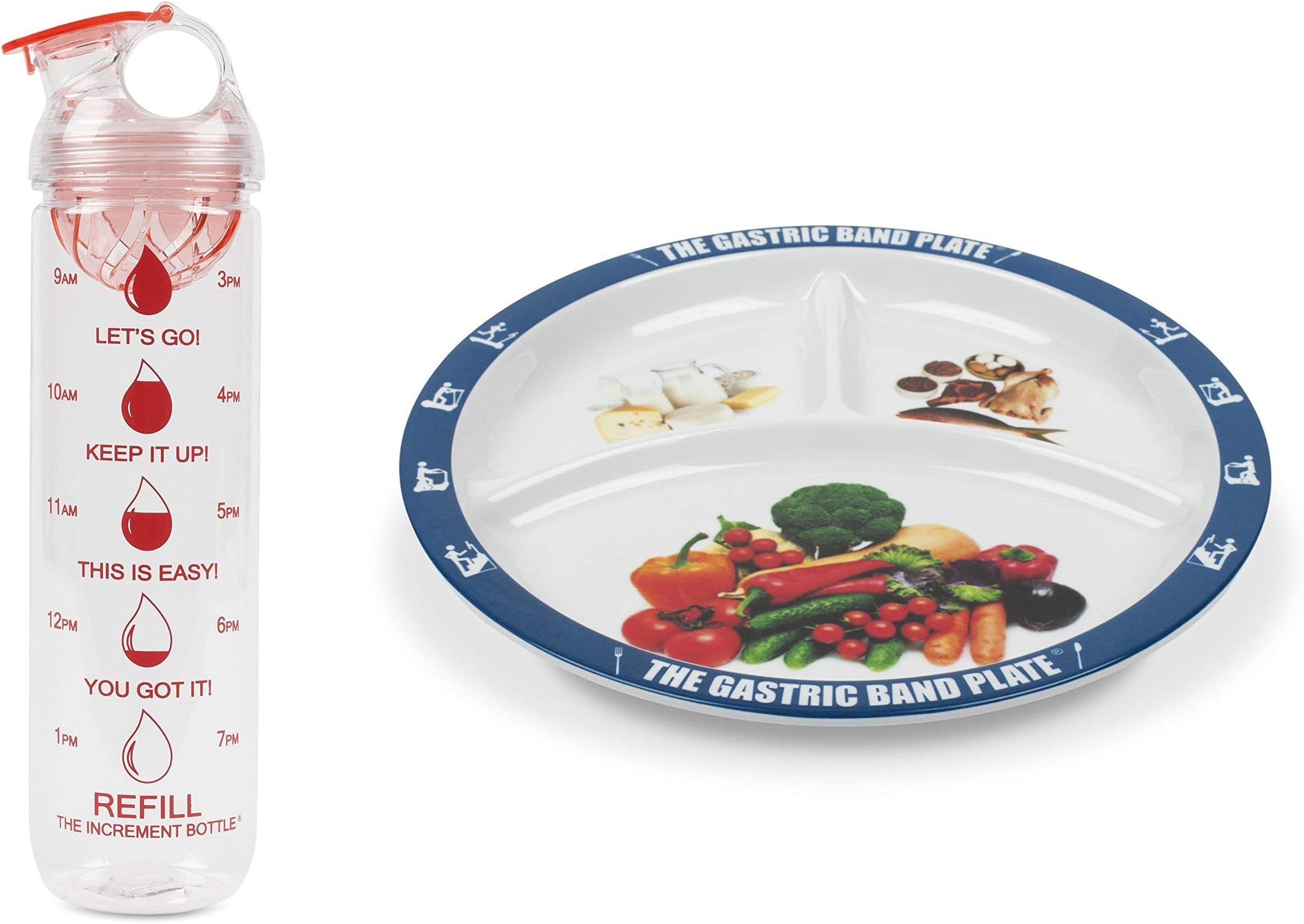 The Gastric Band Plate Increment Bottle Pink Dome Infuser Diet Slimming Weight Loss Set