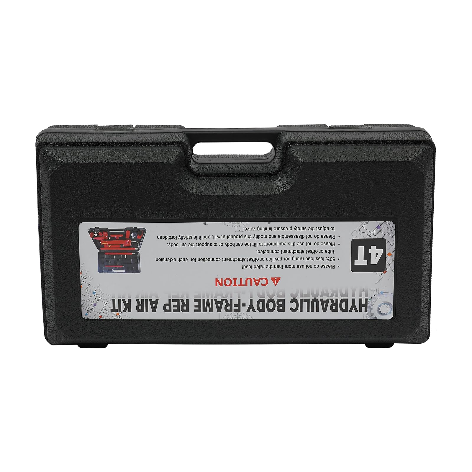 Cric idraulico cilindro, cassetta degli attrezzi, riparazione auto, dispositivo di sollevamento in metallo, plastica, capacità di carico 4 t, per officina, garage compatto