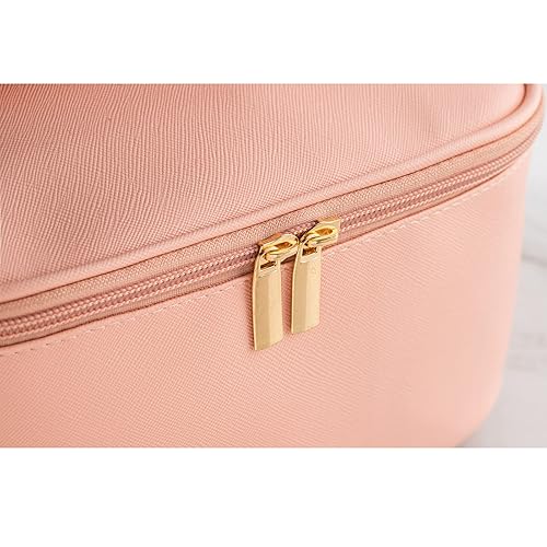 Miniatura 7 de Kitenrom Preppy - Bolsa de maquillaje pequeña de viaje para mujeres y niñas, pequeña bolsa de aseo organizador lindo (rosa raíz)