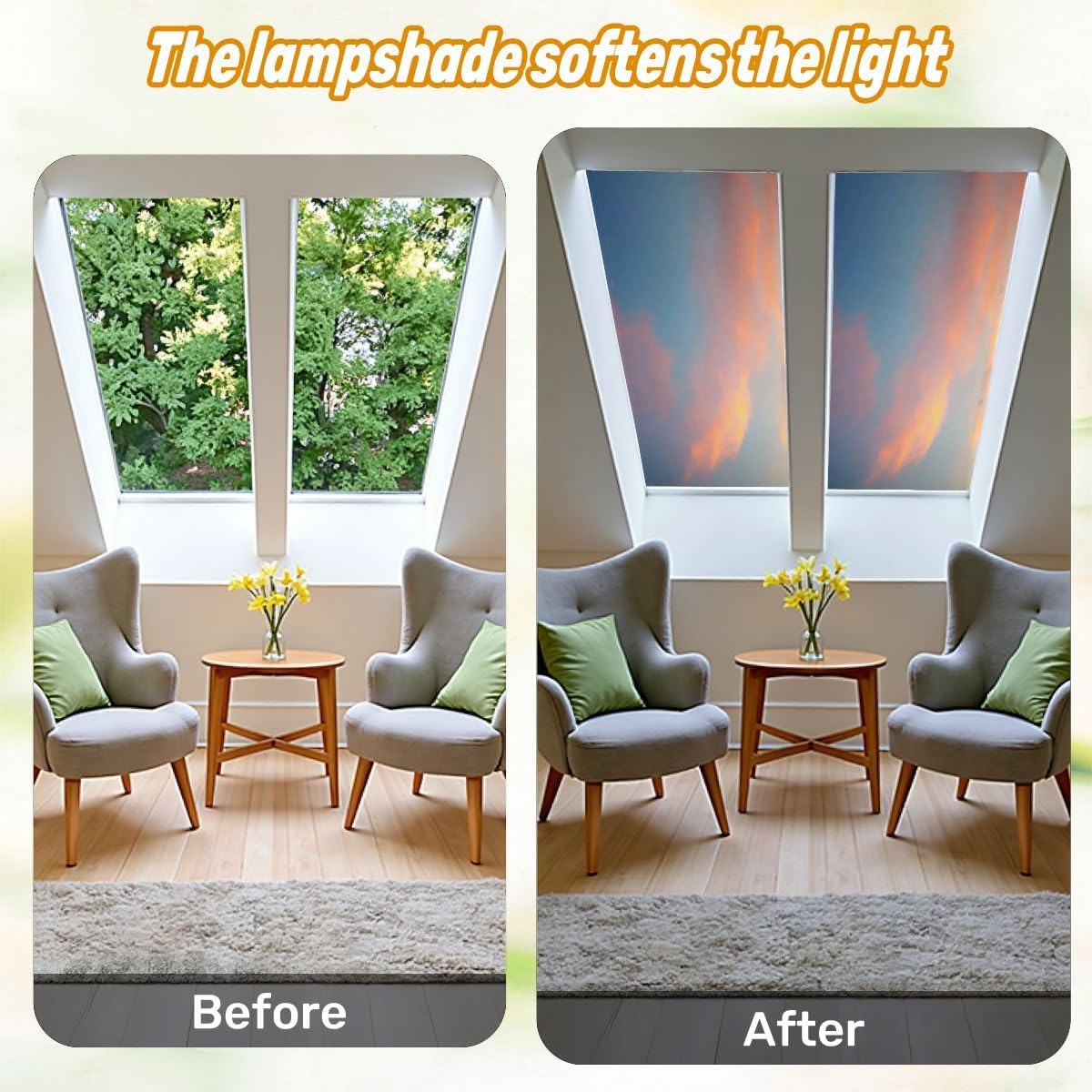 Fluorescent Light Covers for Ceiling Lights Sky Spindrift Clouds Before Sunset Easy to Install Magnetic Light Filter for Classroom Office Hospitals School Home Decor