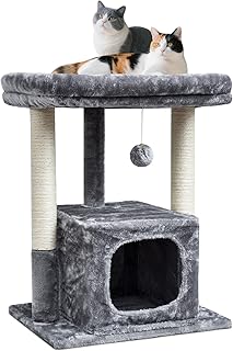 SYANDLVY 27IN Cat Tree for Indoor Cats Large Adult, Modern Activity Tower with Scratching