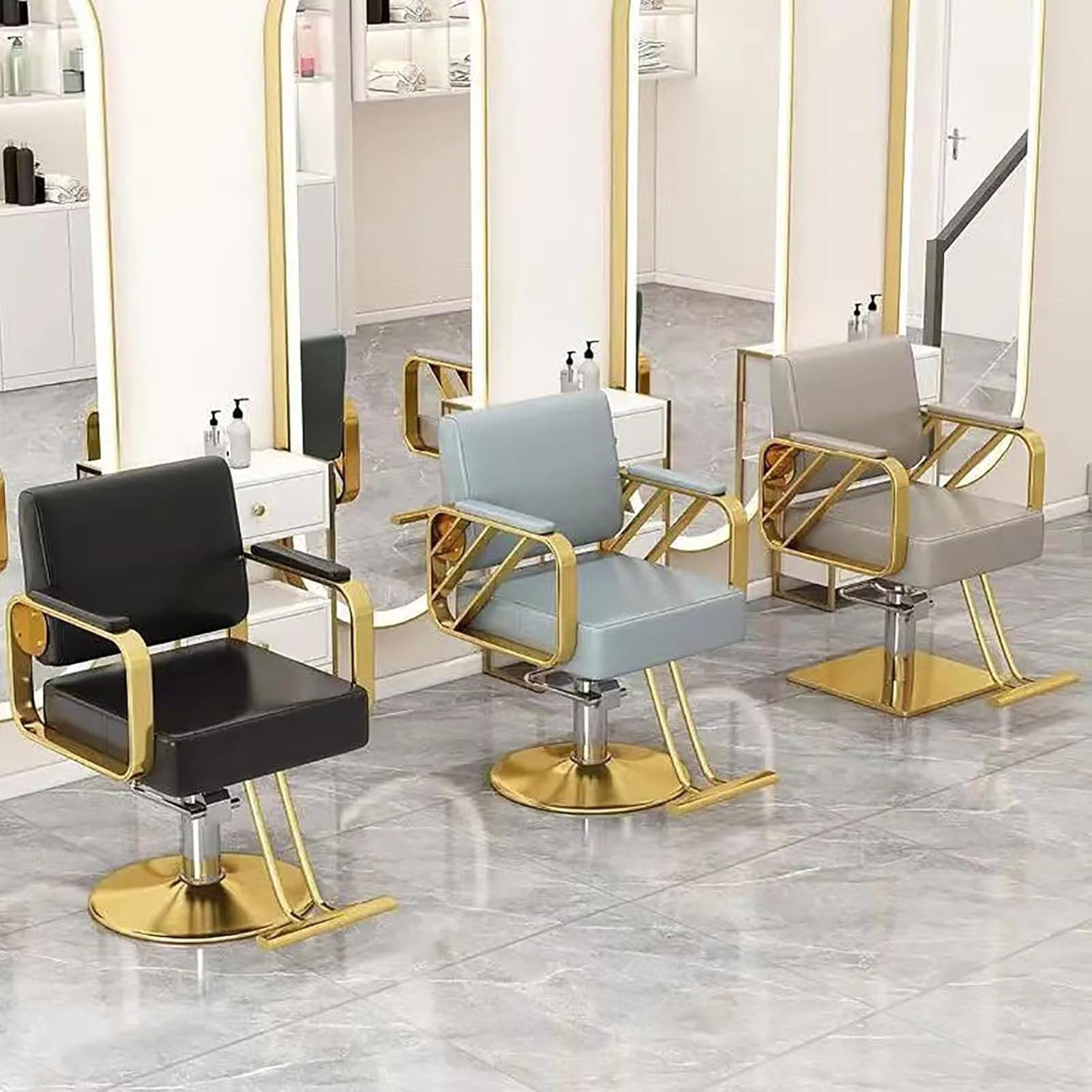 Hydraulika Krzesła Do Fryzjera Z Stali Nierdzewnej Stopą, Krzesło Stylizacji Salonowe Dla Fryzjera Z Szerokim Siedzeniem, Urządzenie Do Kosmetyki W Spa Do Włosów I Fryzjerskie,D