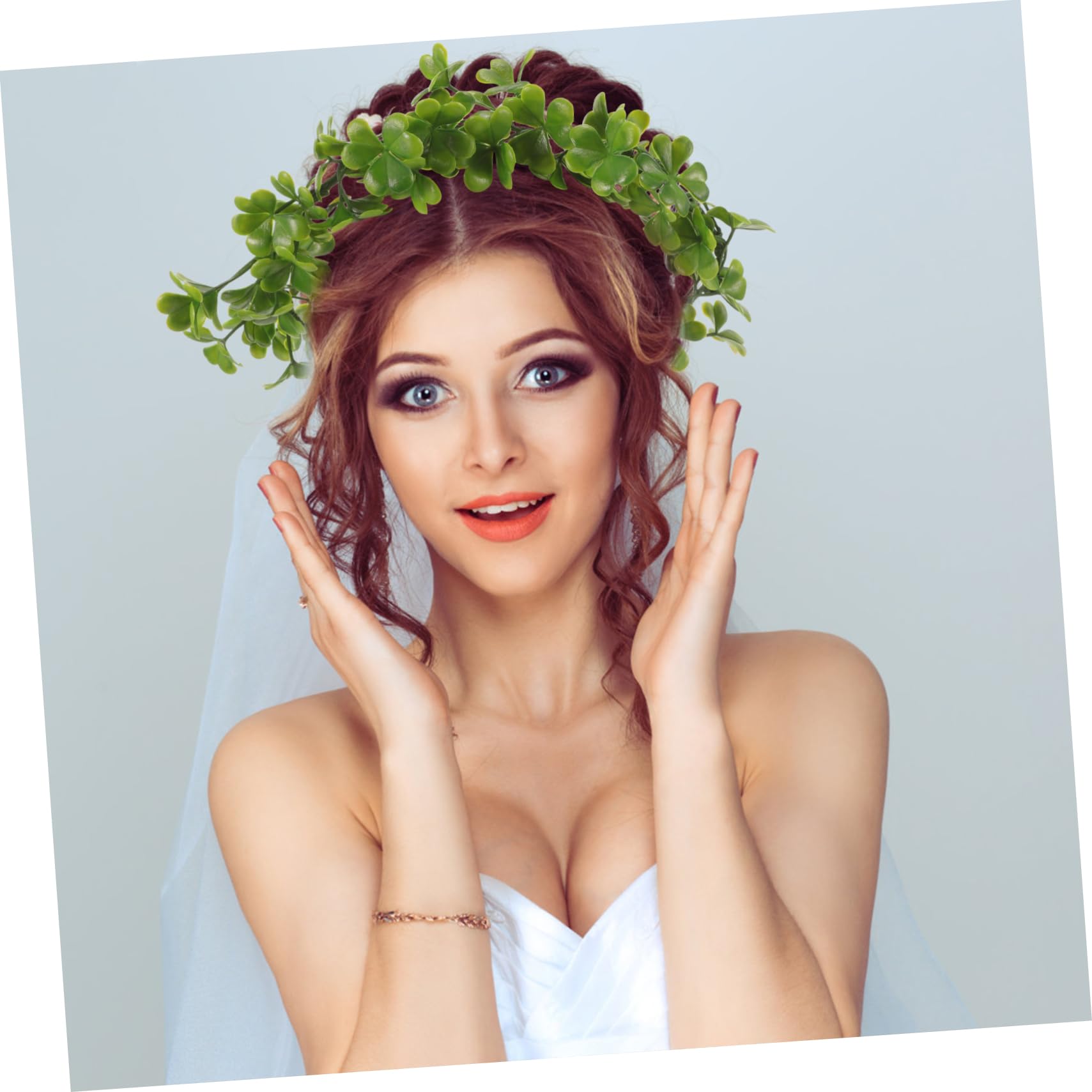 5 Stück Kranz Stirnbänder Mädchen Stirnband St Patricks Day Stirnbänder Für Mädchen Grüne Blumenkrone Grüne Krone St Patricks Day Kleeblatt Krone Vase Braut