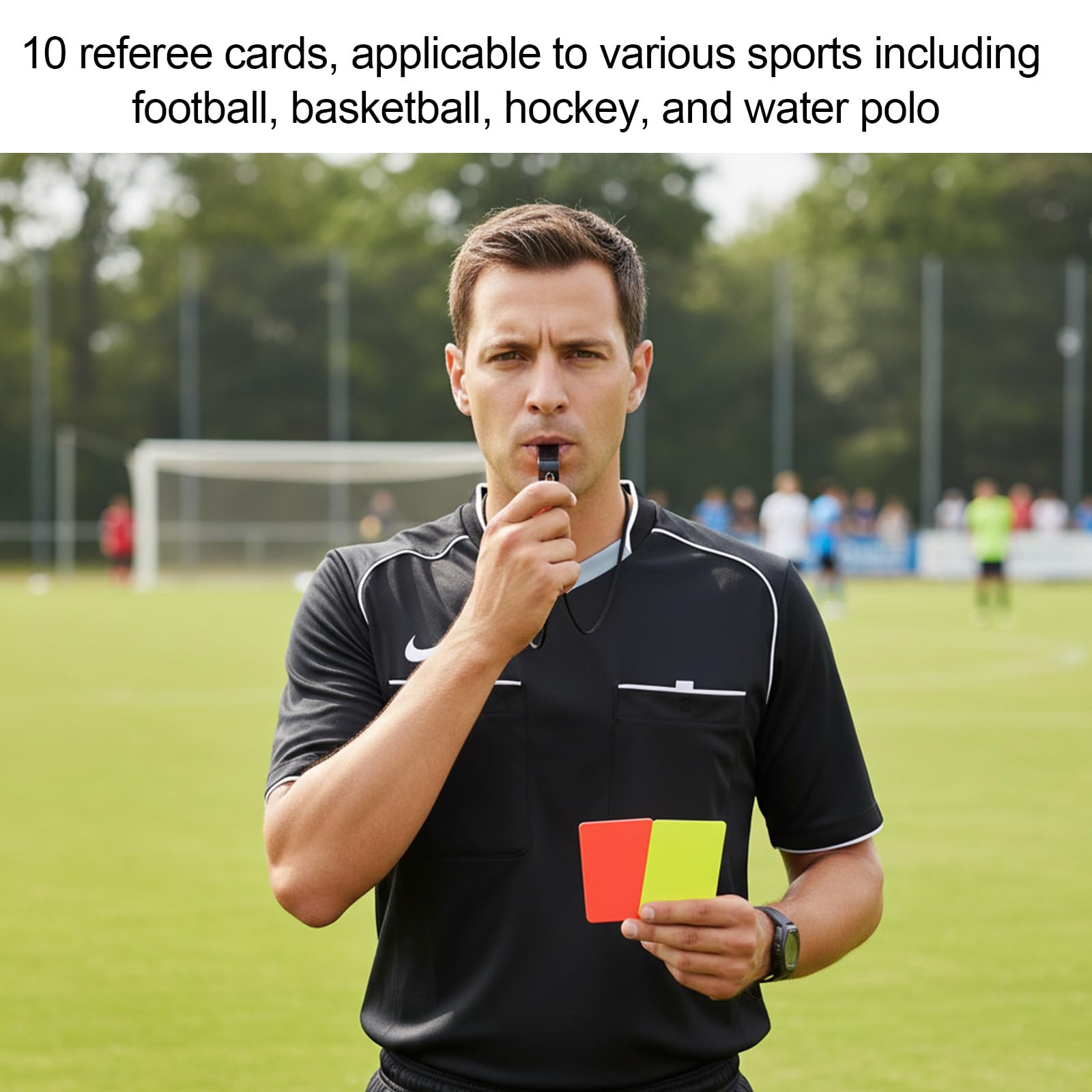 Cobee 10 tarjetas de árbitro, tarjetas de árbitro de fútbol rojas y amarillas, tarjetas de árbitro, accesorios de árbitro, herramientas de referencia, para fútbol, fútbol, deportes escolares