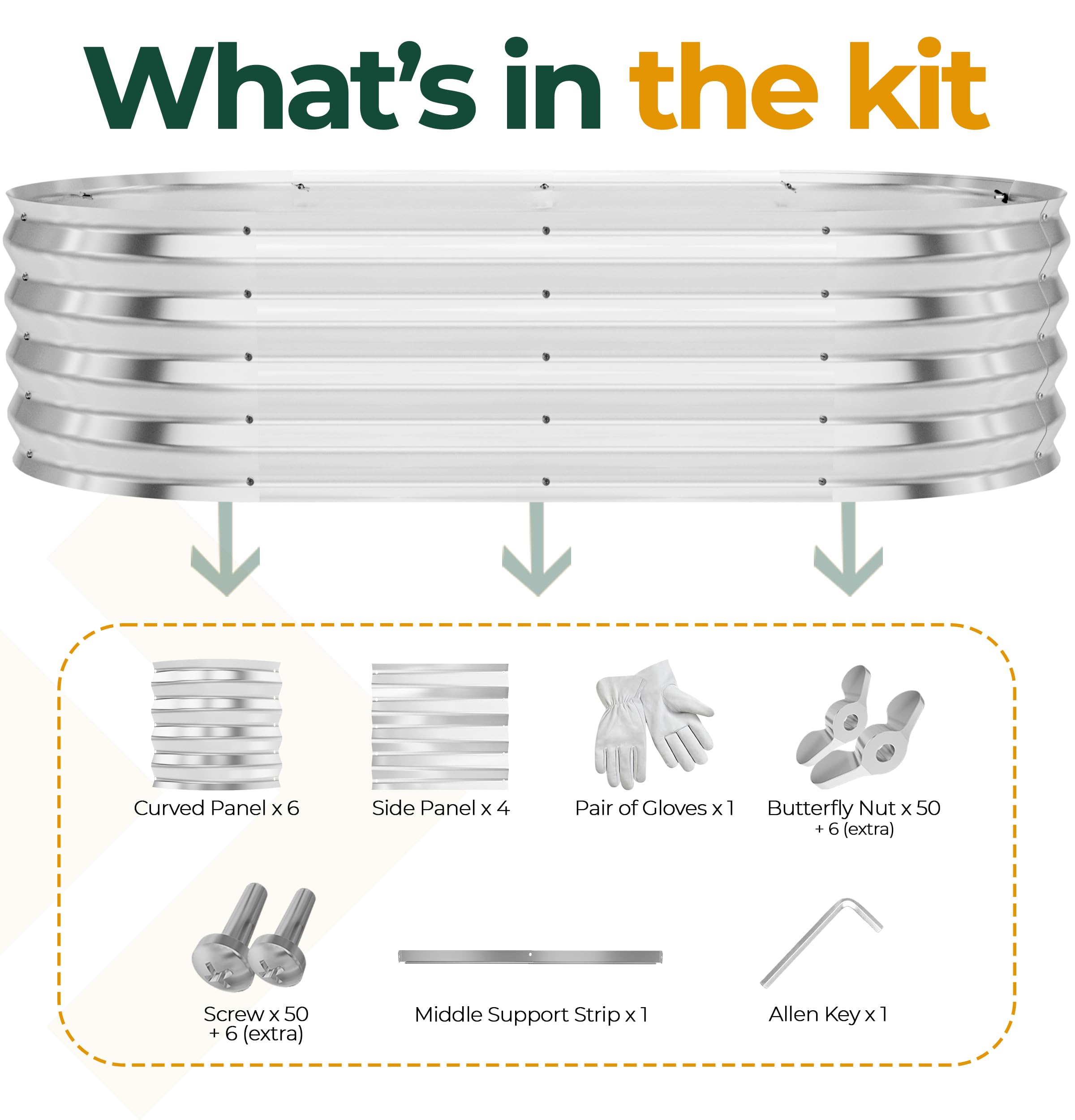 Utopia Home Galvanized Raised Garden Bed, 4ft x 2ft Lightweight Planter Boxes Outdoor with Easy Assembly, Large Garden Bed for Vegetables, Fruits, Flower