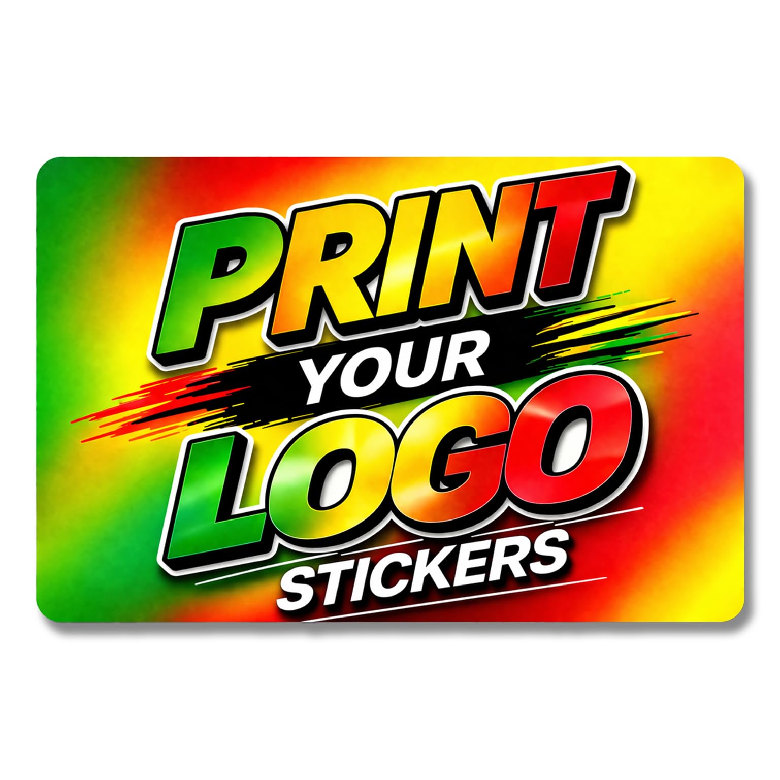 Personalised Waterproof Stickers Custom Stickers Rectangle 95 x 45 mm Custom Vinyl Stickers Printed Stickers Customised Any Photo, Logo Colour or Text