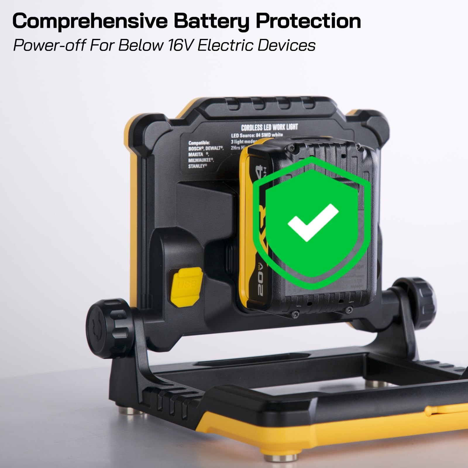 DAYATECH LED Work Light Rechargeable - Cordless Portable Work