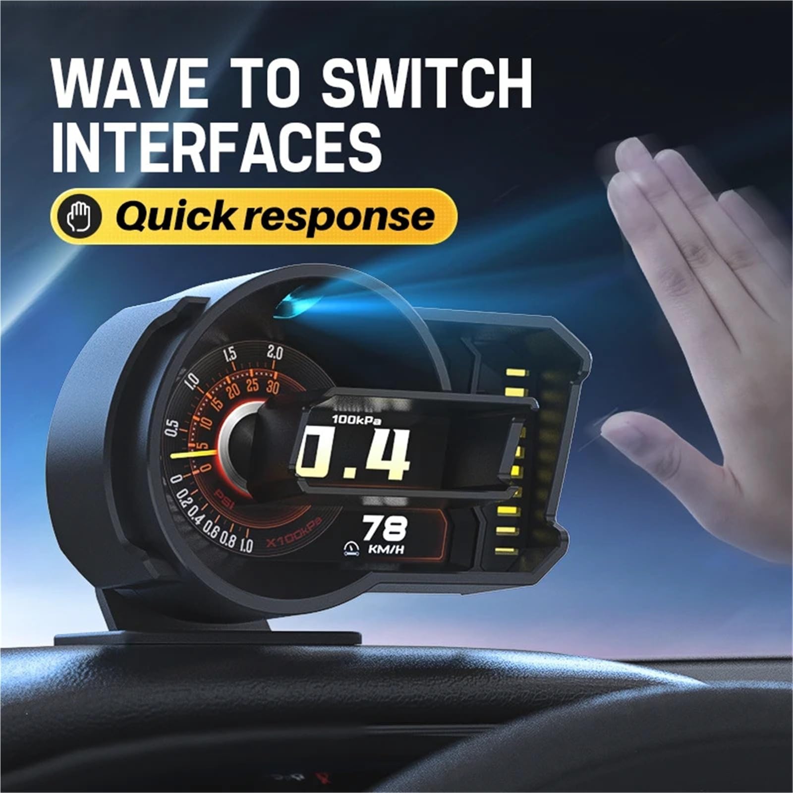 Affichage tête Haute de Voiture A590 HUD Auto OBD Jauge GPS LCD Détecteur Compteur Conduite Scored Enregistreur comportement Conduite Moniteur Suivi(A590 Pro)