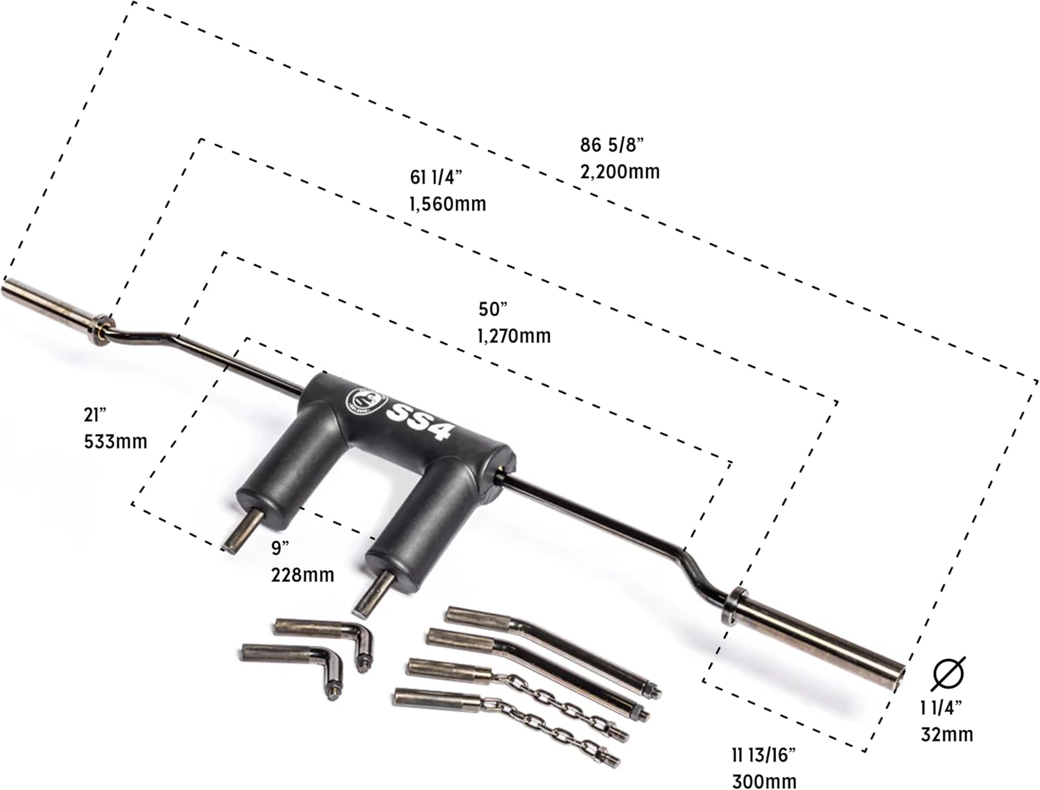 Safety Squat Bar [Bells of Steel] Safety Squat Barbell 4.0, Black Titanized Sleeve and Shaft Coating, Premium Padded Barbell Pad, 45.6lb, 1500lb Weight Capacity