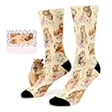 MSCELA Cute Animal Print Crew Socks for Women Teen Novelty Gifts for Animal Lovers