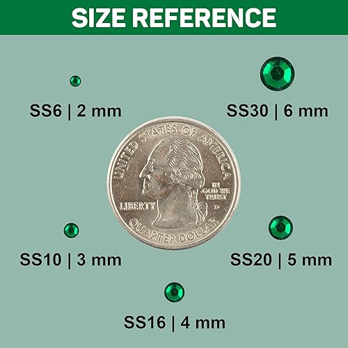 Miniatura 4 de b 7000 - Pegamento para 11000 unidades de diamantes de imitación verdes para manualidades, ropa, uñas, gemas de color verde esmeralda con parte