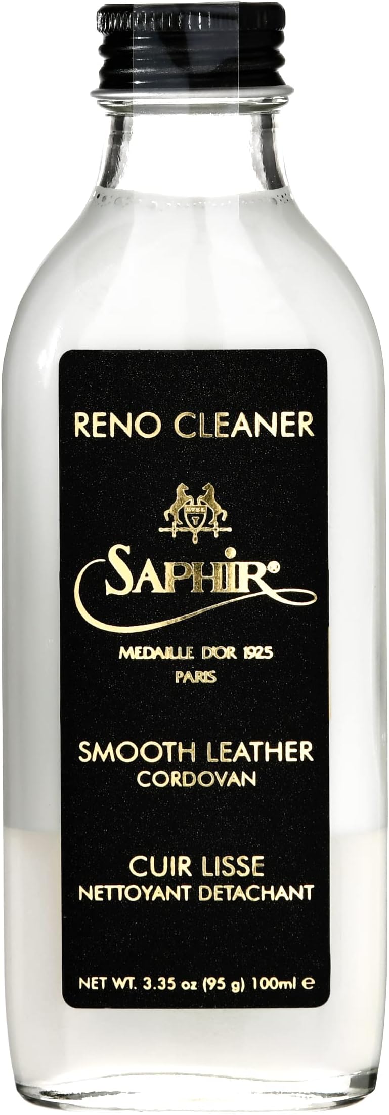 SAPHIR Medaille d'Or Reno Cleaner - Professional Leather Cleaner for Deep Cleansing and Stain Removal on Smooth and Exotic Leathers