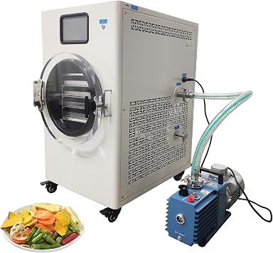 Scientific Vacuum Freeze Drying Equipment, Fruit and Vegetable Vacuum Dryer with Four Trays, Laboratory Sublimation Freeze Dryer, 0.4m2 Dried Area