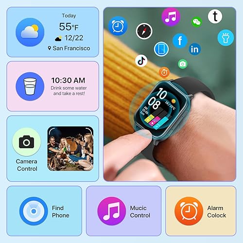 Miniatura 3 de UMIDIGI Reloj inteligente Uwatch 5S para hombres y mujeres, detección de saturación de oxígeno SpO2, rastreador de salud y fitness, pantalla táctil