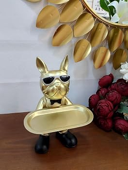 بوبي بطبق تقديم ديكور Size/26*12 (ذهبي)