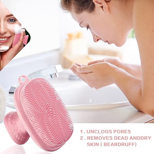 Miniatura 5 de SKVLF Limpiador facial de silicona, limpiador facial, exfoliante facial de silicona, cepillo de limpieza facial de silicona para mujeres y hombres,