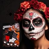 FX Makeup Palette - 4 Color Face & Body Paint for Vampire, Skeleton, Clown, Spider - Halloween Cosplay & Eye Black Sports